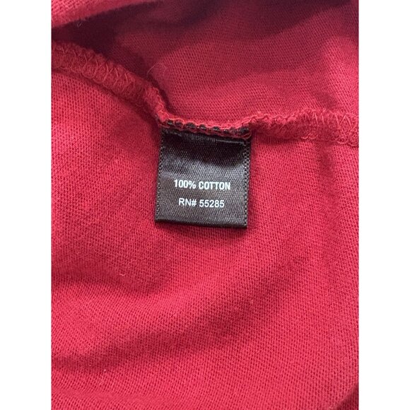 Express Red Fitted Tee Round Neck Long Sleeve Women’s Size L - Picture 5 of 6
